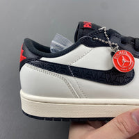 Low Top Sneakers, White Black Red Colorway, Lace Up Design, Casual Gift for Sneaker Fans