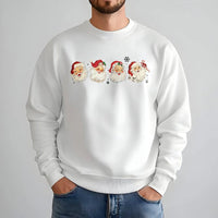Vintage Christmas Graphic Sweatshirt, Retro Santa Sweatshirt, Classic Holiday Crewneck, Comfy Winter Xmas Pullover, Santa Claus Sweatshirt