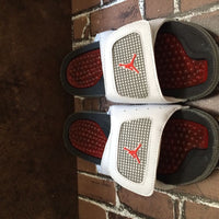 Slides, White Red Colorway, Slip On Design, Casual Gift for Shoe Lovers