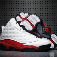 Sneakers, White Red Colorway, Lace Up Design, Casual Gift for Sneaker Fans