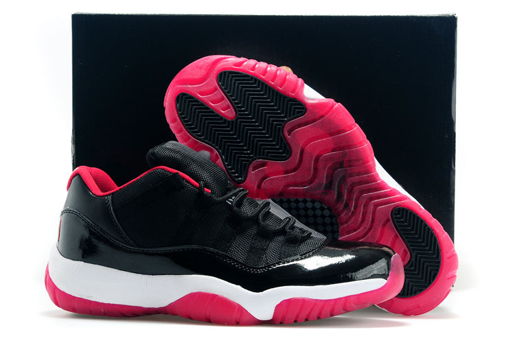 Low Top Sneakers, Black Pink Colorway, Lace Up Design, Casual Gift for Sneaker Fans