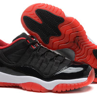 Low Top Sneakers, Black Red Colorway, Lace Up Design, Casual Gift for Sneaker Fans