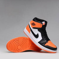 Sneakers, Orange White Colorway, Lace Up Design, Casual Gift for Sneaker Fans