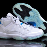 Low Top Sneakers, White Blue Colorway, Lace Up Design, Casual Gift for Sneaker Fans