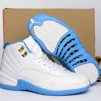 Sneakers, White Blue Colorway, Lace Up Design, Casual Gift for Sneaker Fans
