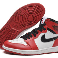 Sneakers, Red White Black Colorway, Lace Up Design, Casual Gift for Sneaker Fans