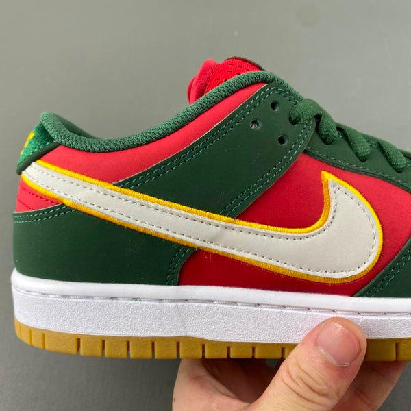 Low Top Sneakers, Red Green Yellow Colorway, Lace Up Design, Casual Gift for Sneaker Fans