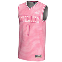 #1 Tulane Green Wave Lightweight Basketball Jersey - Pink