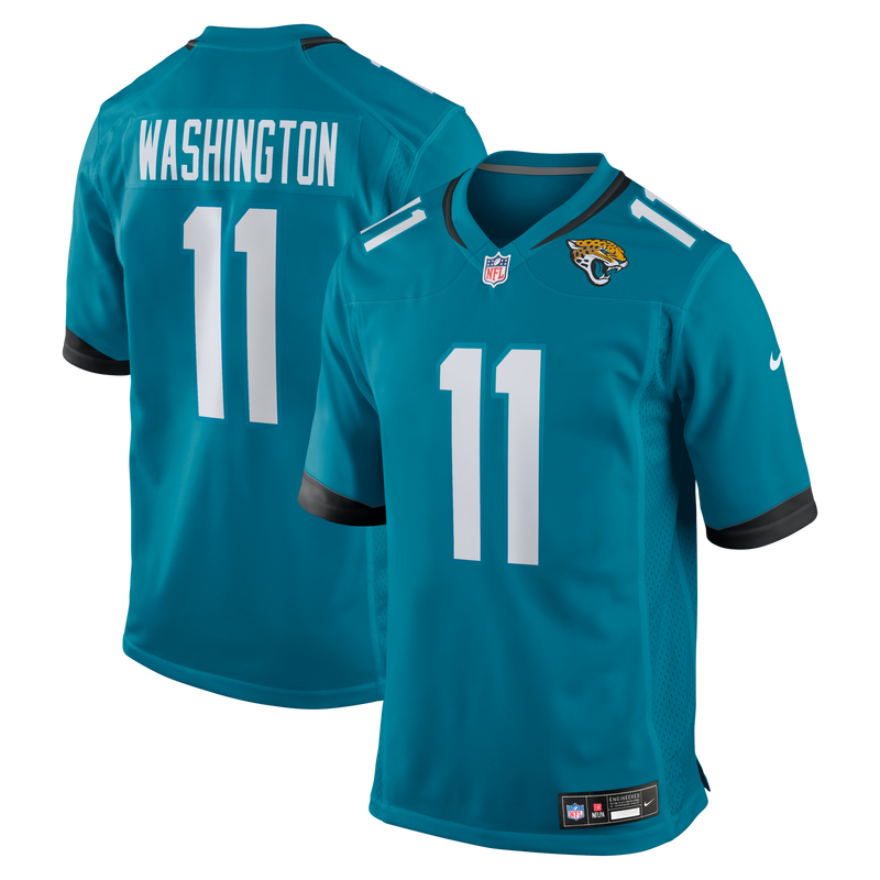Jacksonville Jaguars Parker Washington Teal Team Game Jersey