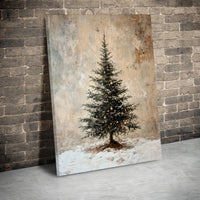 Snowy Winter Landscape Canvas Print, Christmas Tree Canvas Wall Art, Holiday Scene Canvas Decor, Festive Seasonal Wall Art, Xmas Present