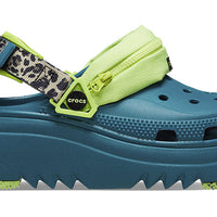 Clogs - Animal Print - Teal / Green - Style 208605-9DB