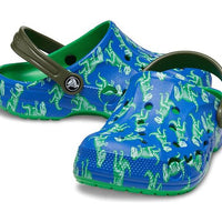 Kids' Clogs - Printed - Blue / White / Green - Style 207657-4LB