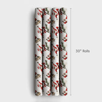 Sunglasses Santa Gift Wrap, Skateboarding Santa Wrapping Paper, Humorous Christmas Wrapping Paper, Skater Santa Holiday Paper, Xmas Gift Wrap