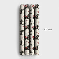 Equestrian Christmas Gift Wrap, Santa Riding Black Horse Wrapping Paper, Festive Horse Lover Wrapping Paper, Holiday Present Paper