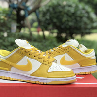 Low Top Sneakers, White Yellow Colorway, Lace Up Design, Casual Gift for Sneaker Fans