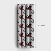 State Santa Holiday Gift Wrap, Running Santa Basketball Wrapping Paper, Muscular Santa Wrapping Paper, Sports Fan Christmas Gift Wrap Roll