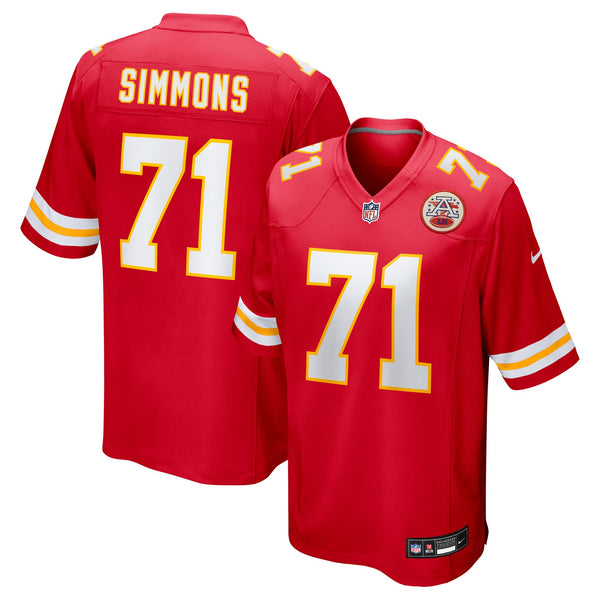 Kansas City Chiefs Josh Simmons Red Game Jersey