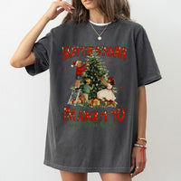 Humorous Holiday Graphic Tee, Humorous Deck the Halls Christmas Shirt, Retro Xmas T-Shirt, Festive Christmas T-Shirt