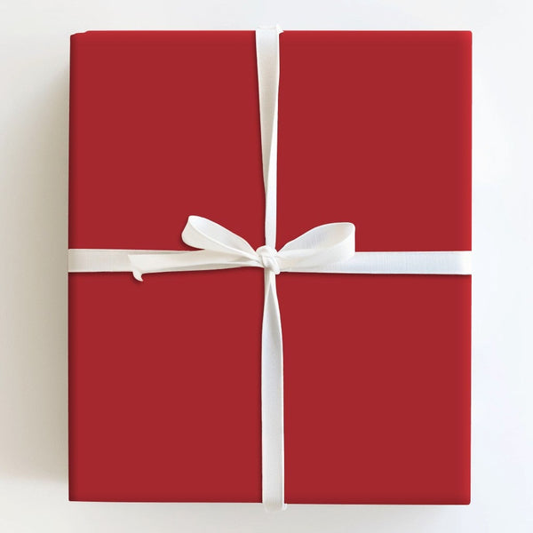 Classic Red Gift Wrap Roll, Solid Red Wrapping Paper, Festive Red Holiday Wrapping Paper, Christmas and Birthday Gift Wrap Ro