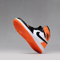 Sneakers, Orange White Colorway, Lace Up Design, Casual Gift for Sneaker Fans
