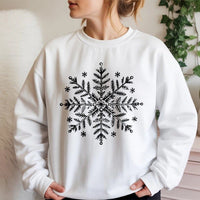 Comfy Winter Sweatshirt, Minimalist Snowflake Christmas Sweatshirt, Holiday Crewneck Pullover, Festive Season Sweatshirt, Comfy Present for Her