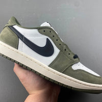 Retro Low Top Sneakers, Olive Green Colorway, Reverse Hook Design, Lace Up Design, Casual Gift for Sneaker Fans