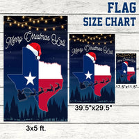 Santa Hat Lone Star Lawn Flag, Texas Merry Christmas Yall Garden Flag, Double-Sided Holiday Yard Decor, Texas Christmas Porch Banner