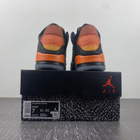 Retro Mid Top Basketball Shoes, Black Orange Colorway, Cracked Pattern, Lace Up Design, Casual Gift for Shoe Lovers