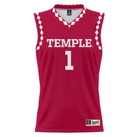 #1 Temple Owls UnisexLightweight Basketball Fashion Jersey - Red