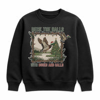 Deck the Halls Mallard Crewneck, Duck Hunting Christmas Sweatshirt, Humorous Hunter Holiday Sweater, Outdoor Wildlife Xmas Pullover Present