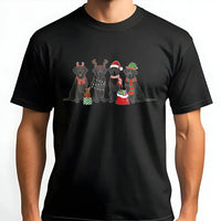 Festive Labrador Retriever Holiday Graphic Tee, Christmas Black Lab T-Shirt, Adorable Dog Lover Christmas Shirt, Pet Owner Xmas Present