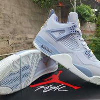 Mid Top Sneakers, Blue Gray Colorway, Lace Up Design, Casual Gift for Sneaker Fans