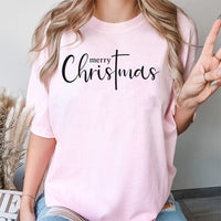 Christian Faith Holiday Shirt, Merry Christmas Cross T-Shirt, Minimalist Religious Cross Tee, Jesus Christmas Graphic T-Shirt, Holiday Present