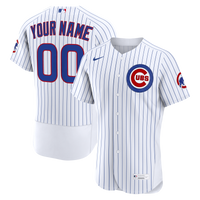 Chicago Cubs White Home Authentic Custom Jersey