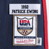 USA Basketball Authentic Jersey Patrick Ewing 1992 Navy