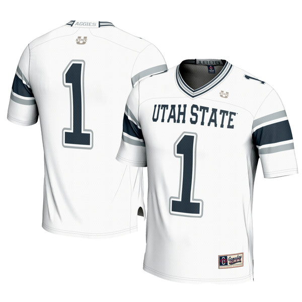 #1 Utah State Aggies Football Jersey - White
