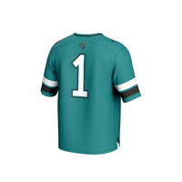#1 Coastal Carolina Chanticleers Lightweight Collegiate Football Fashion Jersey - Teal