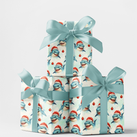 Great White Shark Gift Wrap, Christmas Shark Wrapping Paper, Ocean Animal Holiday Paper, Nautical Xmas Gift Wrap, Sea Life Holiday Wrapping