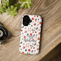Holiday Festive Pattern Phone Case, Merry Christmas iPhone 15 Pro Max Case, Xmas Trees Tough Case, Winter Phone Cover, Holiday Present for Her