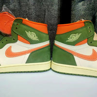 High Top Sneakers, Off White Green Colorway, Lace Up Design, Casual Gift for Sneaker Fans