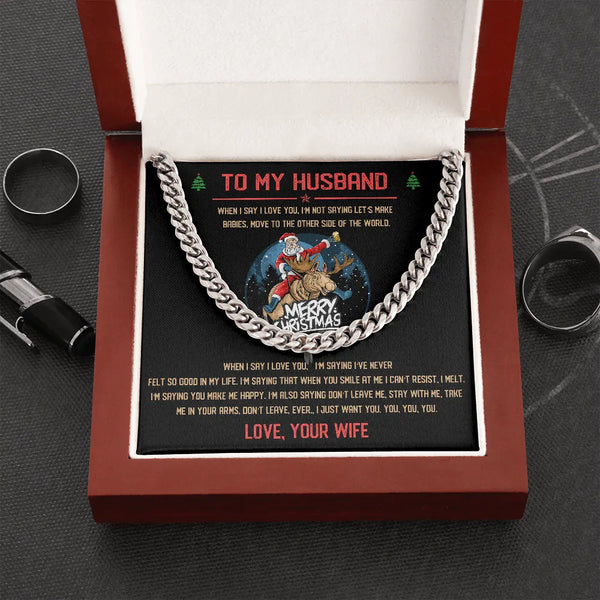 Stainless Steel Cuban Chain Necklace, Cuban Link Chain Necklace for Husband, 5mm Mens Curb Chain Necklace, Christmas Holiday 