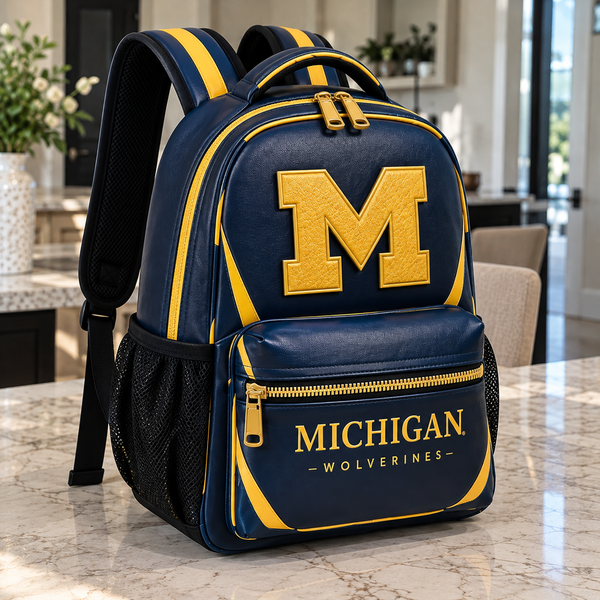MICH Block M - Navy, Maize and Quiet Campus Confidence - main