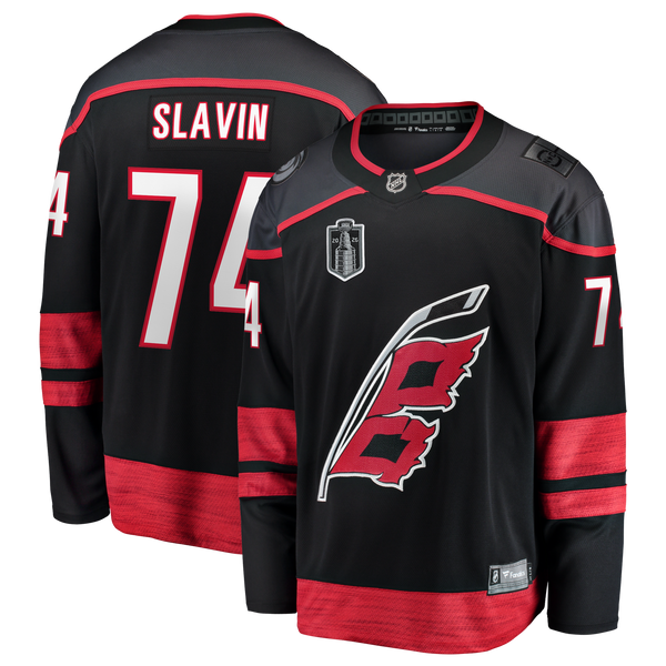 Carolina Hurricanes Jaccob Slavin Black 2026 Stanley Cup Final Home Breakaway Jersey