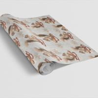 Winter Woodland Gift Wrap, Snowboarding Squirrel Wrapping Paper, Adorable Animal Christmas Wrapping Paper, Holiday Sports Present Wrap Roll