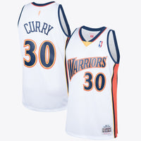 Golden State Warriors 2009 Steph Curry Hardwood Classics Home Swingman Jersey - White