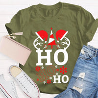 Ho Ho Ho Santa Hat Holiday T-Shirt, Science Teacher Christmas Shirt, Humorous Science Educator Tee, Adorable Chemistry Xmas Present Shirt