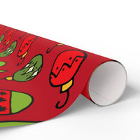 Doodle Ornament Gift Wrap, Christmas Ornament Wrapping Paper, Retro Ornament Wrapping Paper, Holiday Ornament Gift Wrap, Festive Winter Wrap