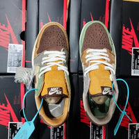 Retro Low Top Sneakers, Brown Colorway, Lace Up Design, Casual Gift for Sneaker Fans