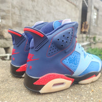 High Top Sneakers, Blue Red Colorway, Lace Up Design, Casual Gift for Sneaker Fans