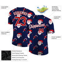 Personalized Holiday Performance T-Shirt, Custom Santa Candy Cane Christmas Shirt, Custom Name Number Athletic Shirt, Xmas Sport Fan Tee